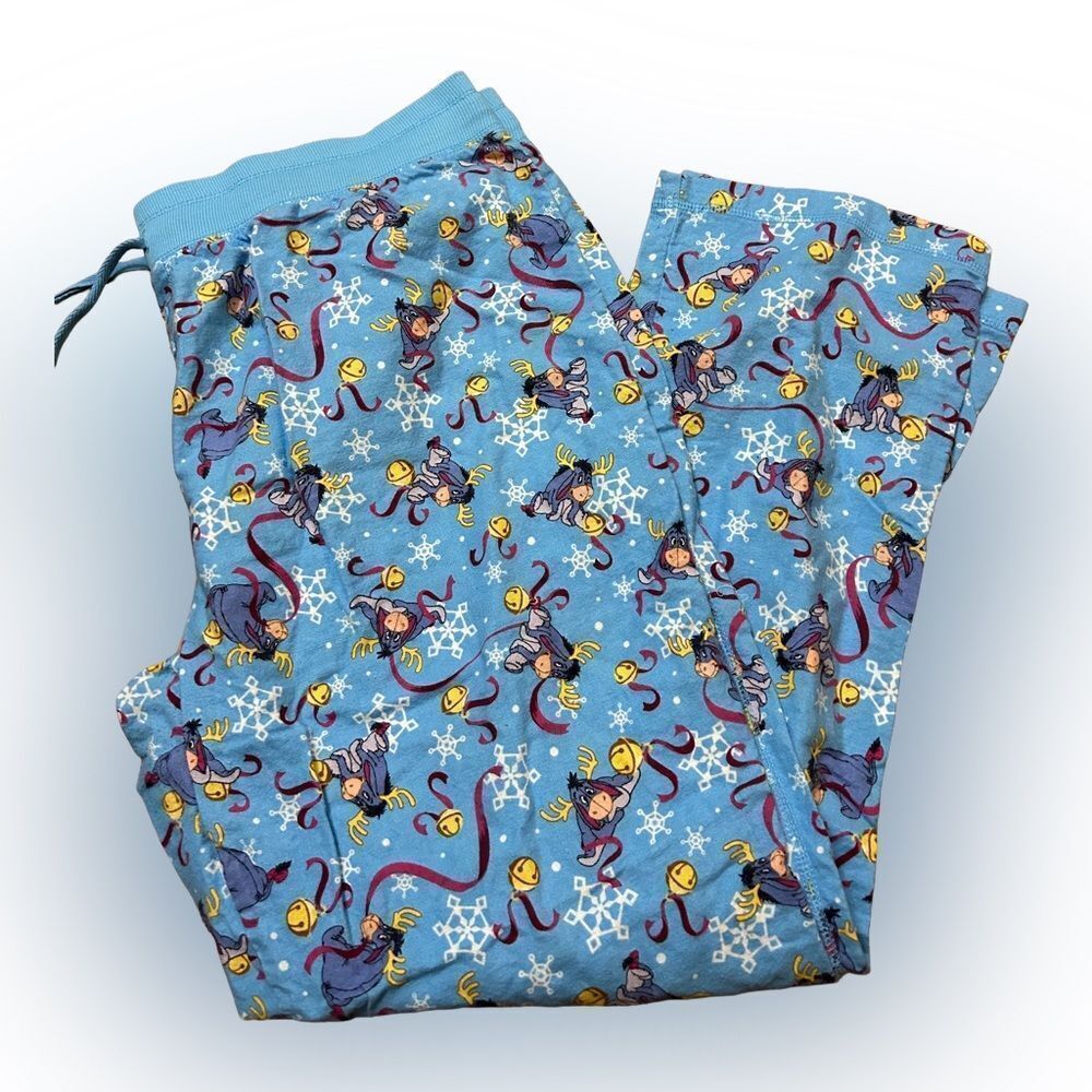 Vintage Y2K Disney Store Eeyore Reindeer Christmas Pajama Pants